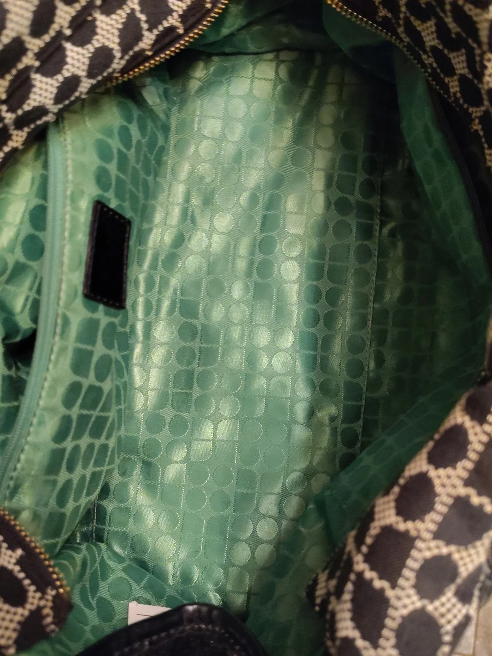 Kate Spade Black and Cream Patterned Women’s Tote Bag